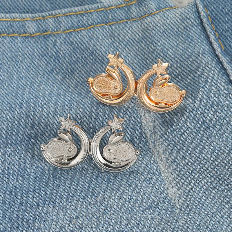 Adjustable Tightener Waist Buckle For Jeans No Sewing Required Butterfly Button Adjuster For Pants And Skirts Waist