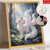 Framed Pearl Painting Kit NineTailed Fox DIY 3D Bead Canvas Art Creative Leisure Craft Home Decoration for Wall Decor Art Projects Hobby