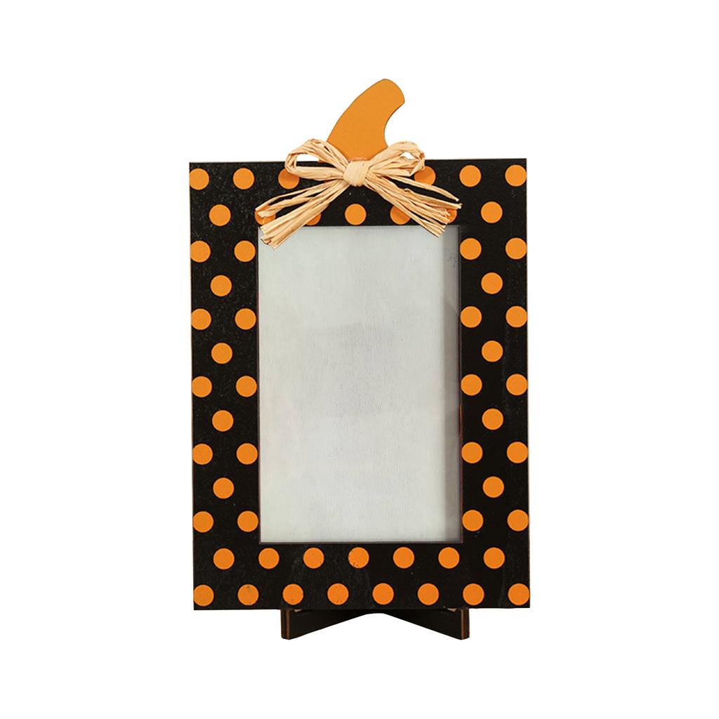 Halloween Pumpkin Picture Frames, Wooden Frames For Fall Thanksgiving Halloween Party Photo Desktop Ornaments