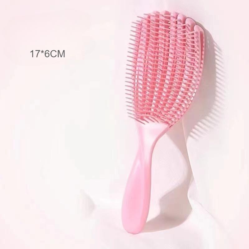 1 Stück Haarbürsten Oktopus Haarbürste Rosa Massage Entwirrbürste für lockiges Haar Dickes Haar Pflege Haarbürste Stylingwerkzeug