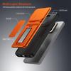 KEYSION Card Slot Holder Bag Phone Case for ZTE Blade A56 Slide Camera Protection Kickstand Shockproof Cover for Blade A56 Pro