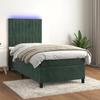 VidaXL Slatted Bed Base with LED Mattress, Upholstered Bed, Single Bed, Adult Bedroom Interior Bed, 3136224
