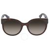 Brown Gradient Round Ladies Sunglasses Gg0035sn 004 54