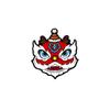 Chinese Style Cartoon Lion Dance Head Enamel Brooch Alloy National Trend Badge Pin New Year Spring Festival Clothing Decoration Accessory