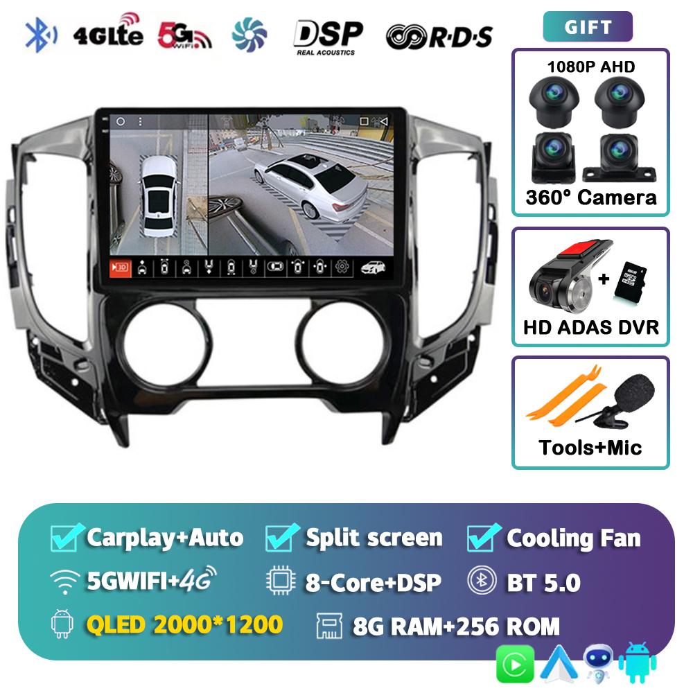 Android 14 Carplay Car Radio For Mitsubishi Pajero Sport 3 L200 5 Triton 3 2015 2016 2017 2018 2019 Multimedia Player GPS Stereo