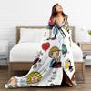 Mafaldas Characters Fleece Throw Blanket Cartoon Blankets for Home Travel Warm Bedspread,