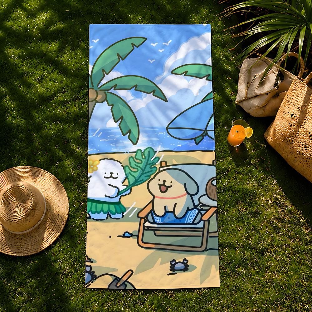 Animal M-Maltese Towel Beach Towel, Quick Drying Absorbent Bath Towel For Swim,Gym,Camping,Outdoor Hot