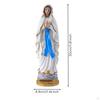 Monastic Prayer Statue Blue Resin Religious Figurine Trim Robed