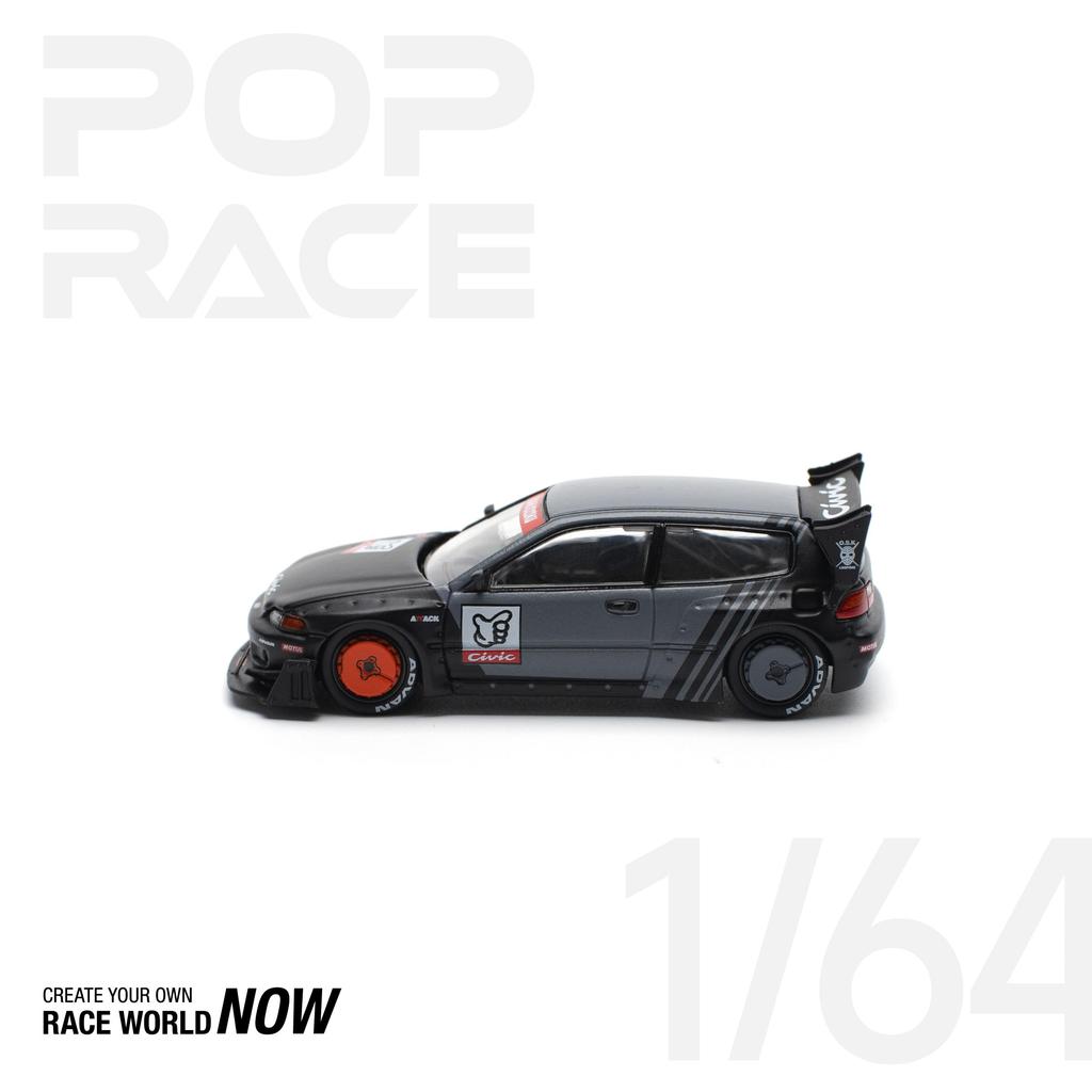 POP RACE Pandem Civic EG6 Kanjozoku Finished Model PR640163 1/64