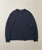 ESFAI Waffle Henley Neck Ls T Shirt (Dark Navy)