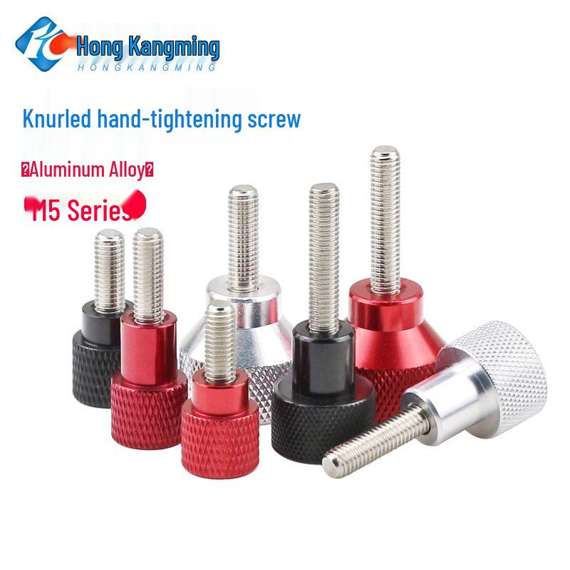 M5 Knurled Set Screw with Adjustable Gauge Bolt and Aluminum Alloy Handle, Stainless Steel Hand-Tightening Screw
