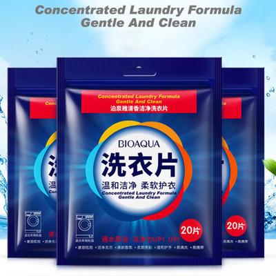 20 τεμάχια/τσάντα Nano Super Concentrated Laundry Clean Gentle Washing Sheets Detergent