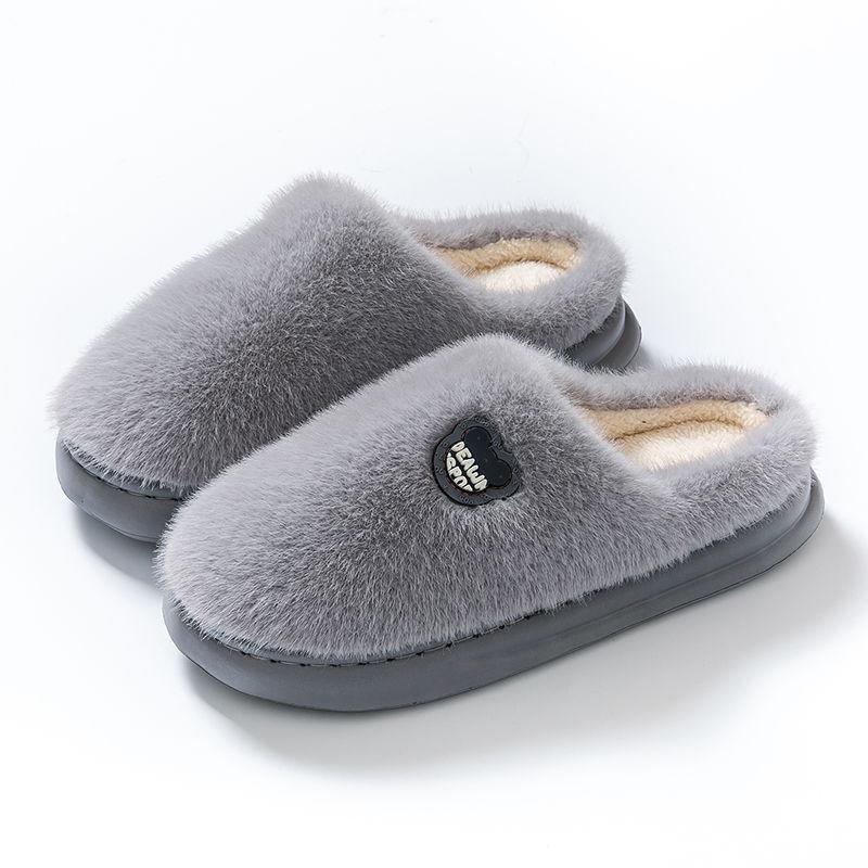Cotton shoes women's season velvet cotton slippers home indoor thermal slippers simple high value super soft slippers