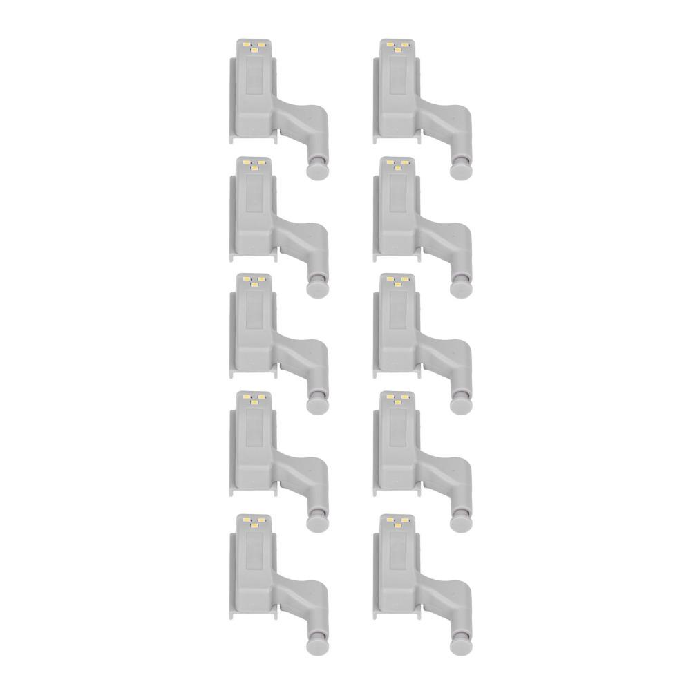 10 Pack Battery Operated Cabinet Hinge Light Warm White Closet Wardrobe Light  Kitchen