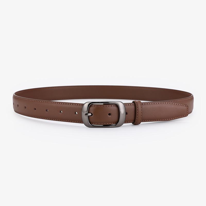 Pin Buckle Leather Belt: Unisex Hong Kong Style Trendy Belt for Jeans