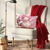 1PC Letters Printed Santa Claus Gift Box Snowman Living Room Couch Decoration Pink Christmas