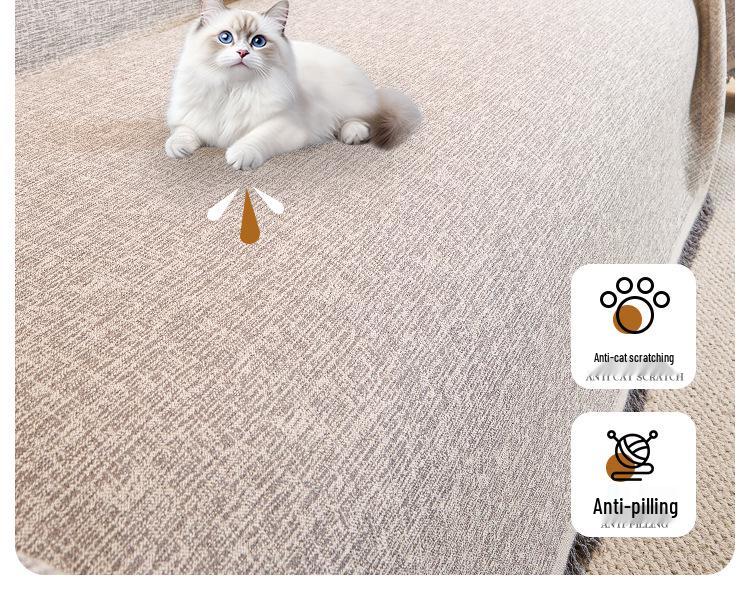 2025 Nowoczesny Pokrowiec na Sofę w Stylu Japońskim: Imitacja bawełny i lnu odporna na zarysowania