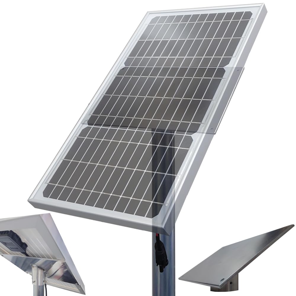 KAUSMEDIA 20W Solar Panel Single Insert 35 Degree Solar Panel Fixing DIY Parts Mount, Aluminum, Tube, Type, Angle, Stand, Base,