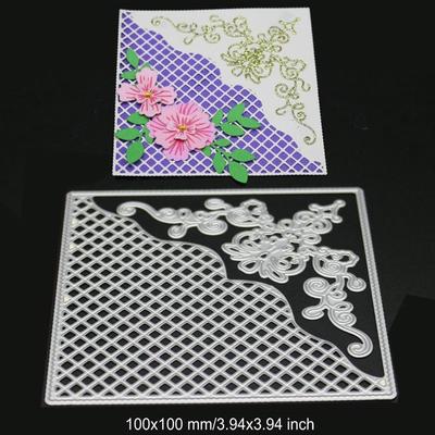 Lace Cover Square Frame Cutting Dies Metal Stencil DIY Scrapbooking Album Paper Card Embossing Craft Template
