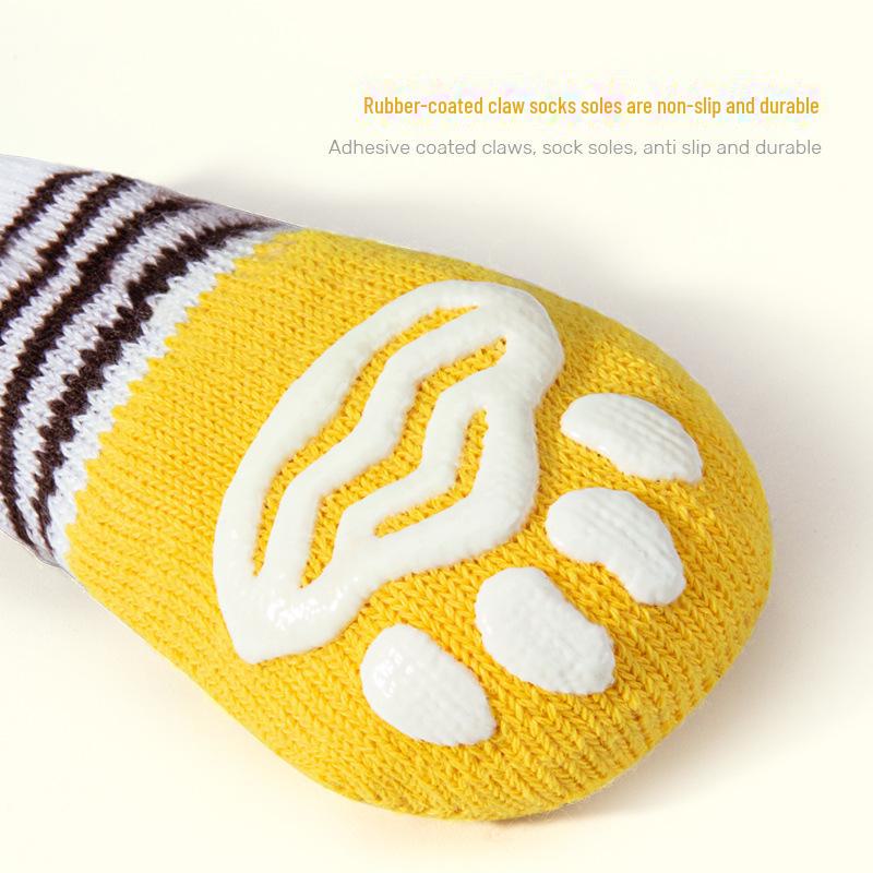 Rutschfeste Atmungsaktive Haustiersocken für Katzen & Hunde - Schmutzabweisende Beinstulpen