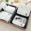 7Pcs Folding Travel Organizer Storage Bags Wardrobe Cube Suitcase Packing Cubes Set Storage Luggage Clothes Shoe Organizer