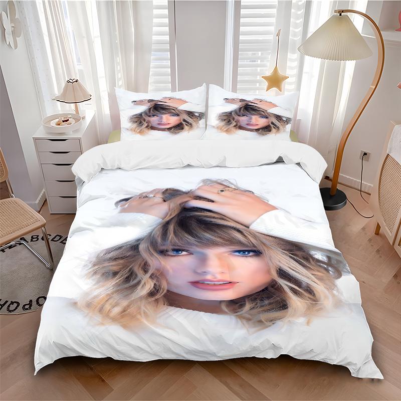 3-teilige Taylor Swift Frisur Bettwäsche-Sets Für Alle Größen Neu 3D-Druck Bettbezug Bettdecke Bettbezug Kissenbezug Schlafzimmerdekoration
