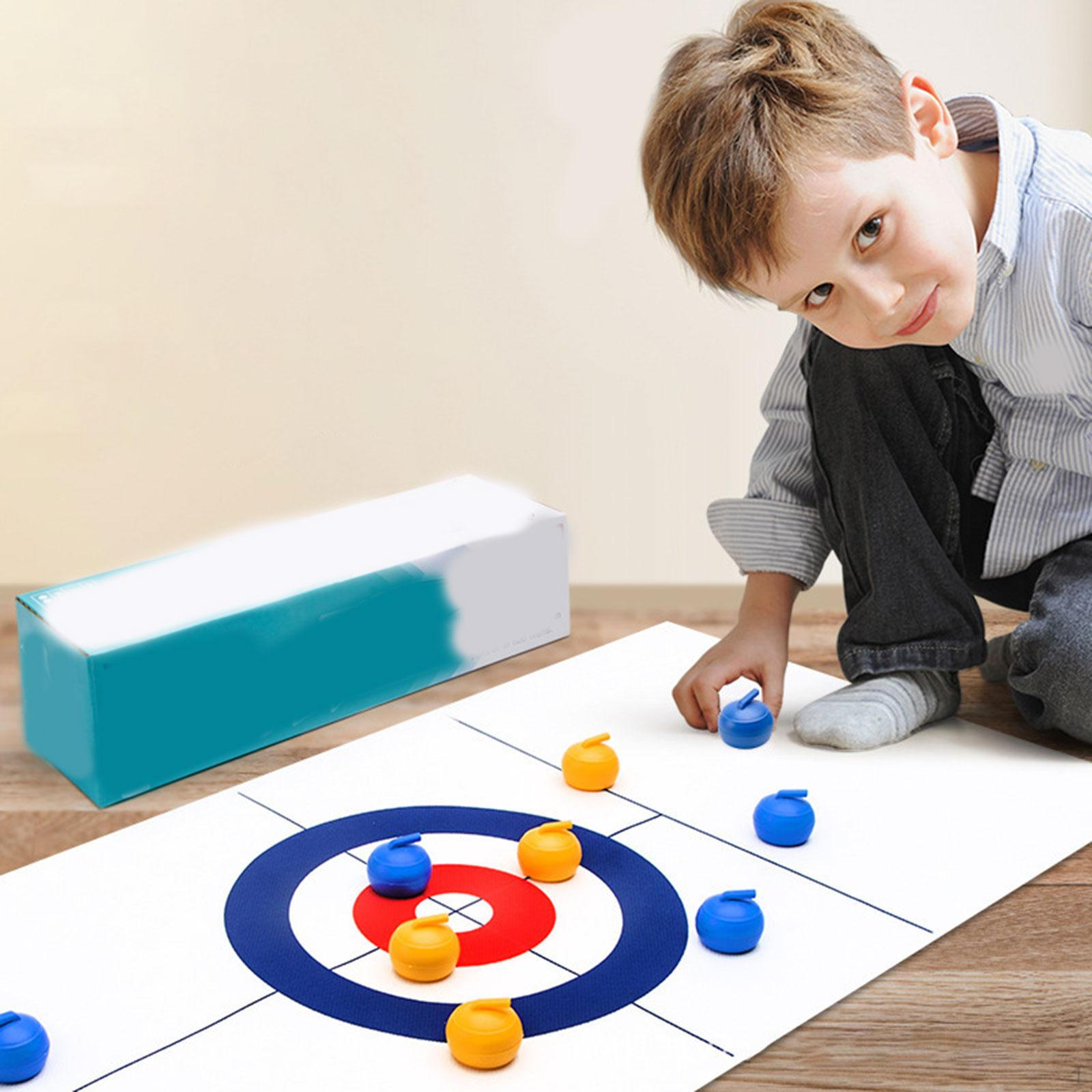 Sports Game Set Pucks Family Table Top Board Tabletop Curling