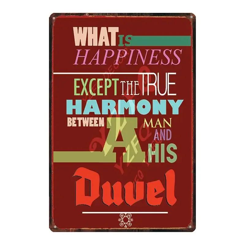 Belgian Beer Chouffe Duvel Metal Tin Sign Plate Wall Pub Kitchen Restaurant Home Art Decor Vintage Iron Poster  DU-2000