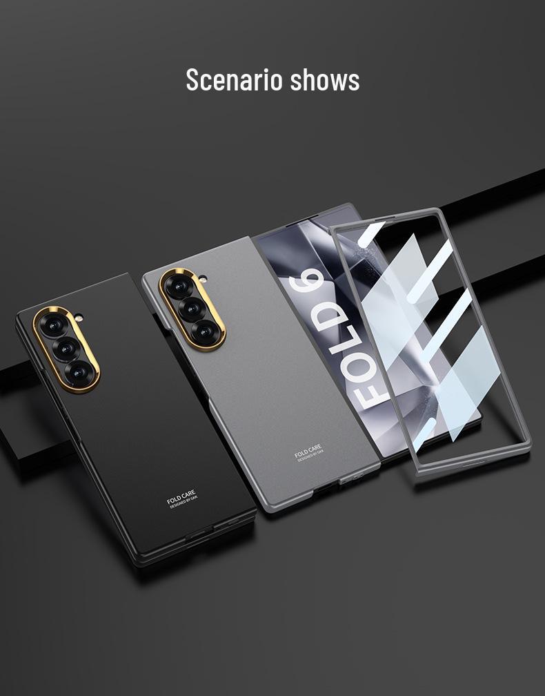 Samsung Z Fold 6 Foldable Screen Frosted Case & Lens Protector