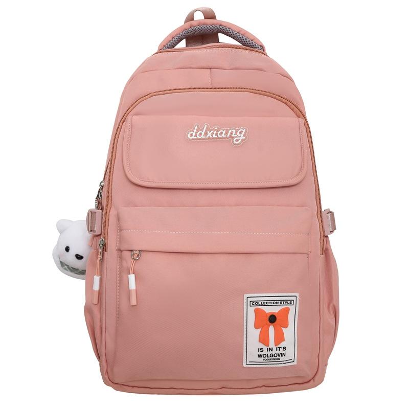 

Женский рюкзак большой емкости с бантом, школьный рюкзак для старшеклассников в студенческом стиле