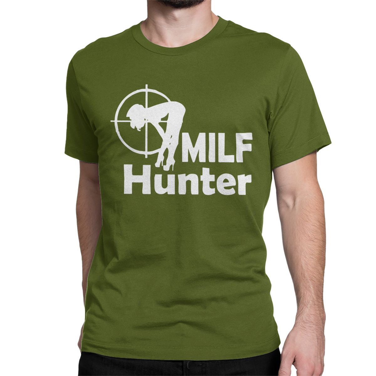 

Creative Milf Hunter T-Shirts for Men Women Crew Neck Cotton T Shirt Short Sleeve Tee Shirt Unique Tops 3XL