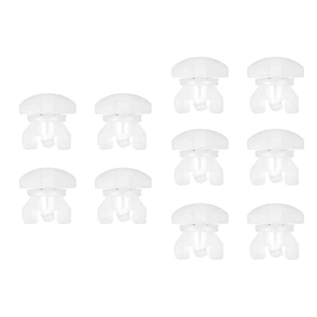 10Pcs Plastic Curtain Rail Stops Intermediate Locks for Home and Hotel Use Without Tool