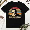 Buddy Holly Black Cotton T-Shirt All Size S-345XL Unisex T-Shirt