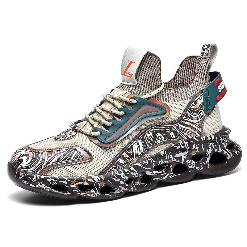 Running casual shoes men's shoes spring and autumn national mesh soft sole new shock-absorbing breathable sports shoes blade