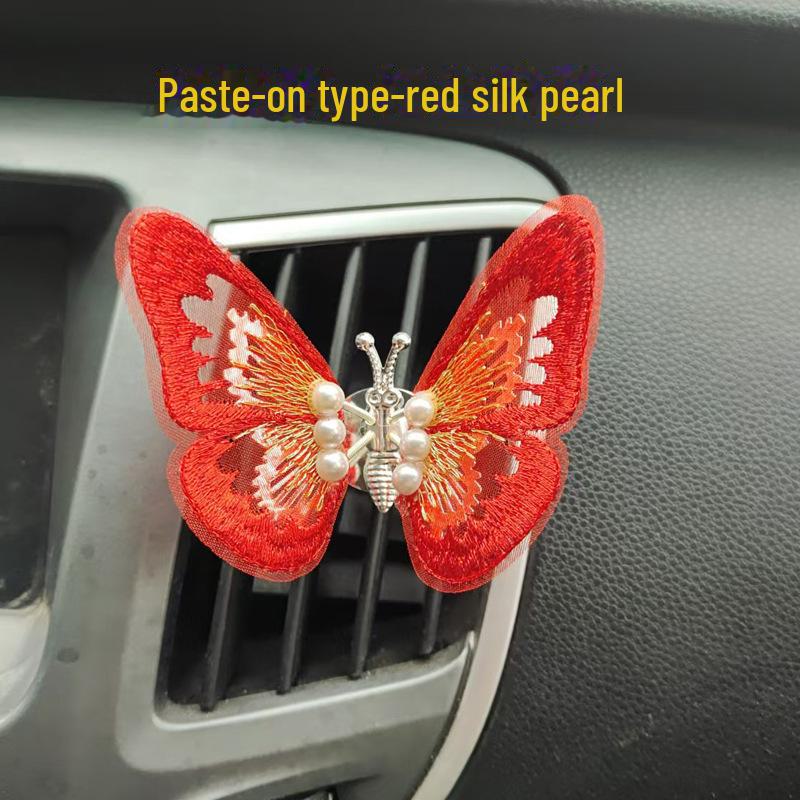 Ornamento da Console Auto a Farfalla Ricamata - Decorazione Curativa Bizzarra