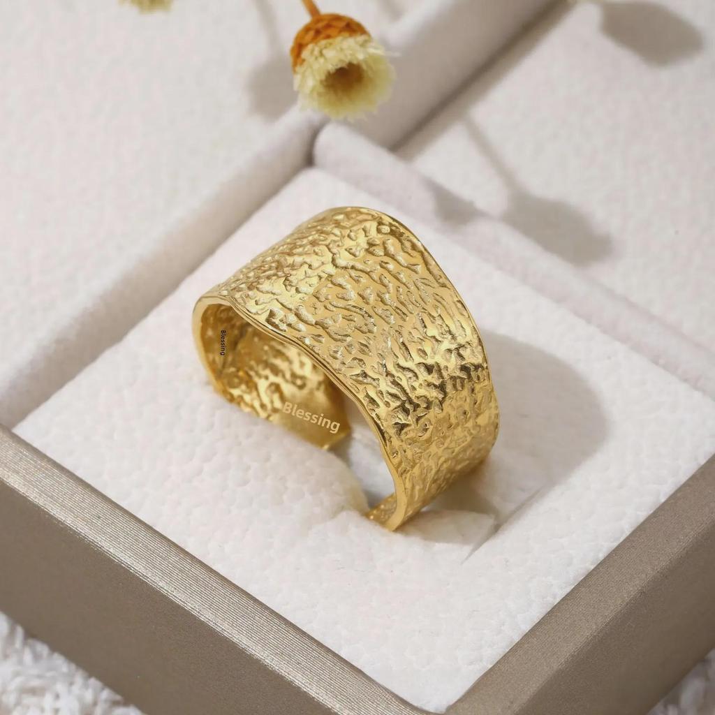 European & American Style Titanium Steel Open Ring - Fashionable, Versatile Jewelry for Women