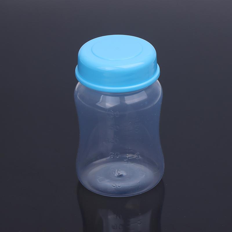 Grün/Blau 180ml Muttermilch-Aufbewahrungsflasche Weithals Säugling Neugeborenes Lebensmittel Gefrierschrank Frischebecher
