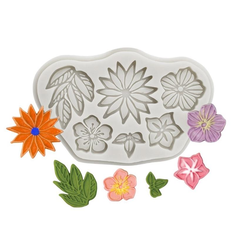 Bloem Siliconen Mal Bloemblad Bloemen Hars Epoxy Mal Chocolade Bakgereedschap DIY