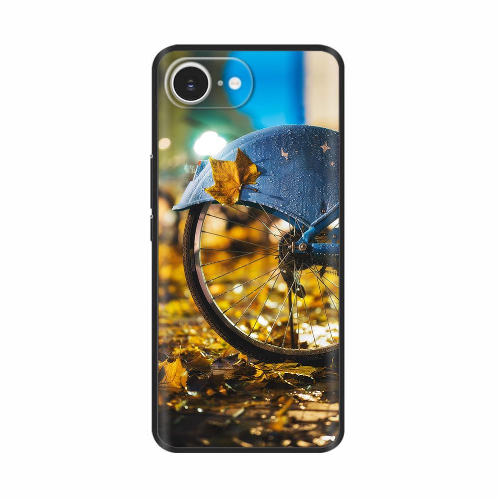 For iPhone 16E Case Fantasy Flower Black Phone Case For iPhone16E / iPhone SE 2025 Soft TPU Shockproof Back Cover Fundas Housing