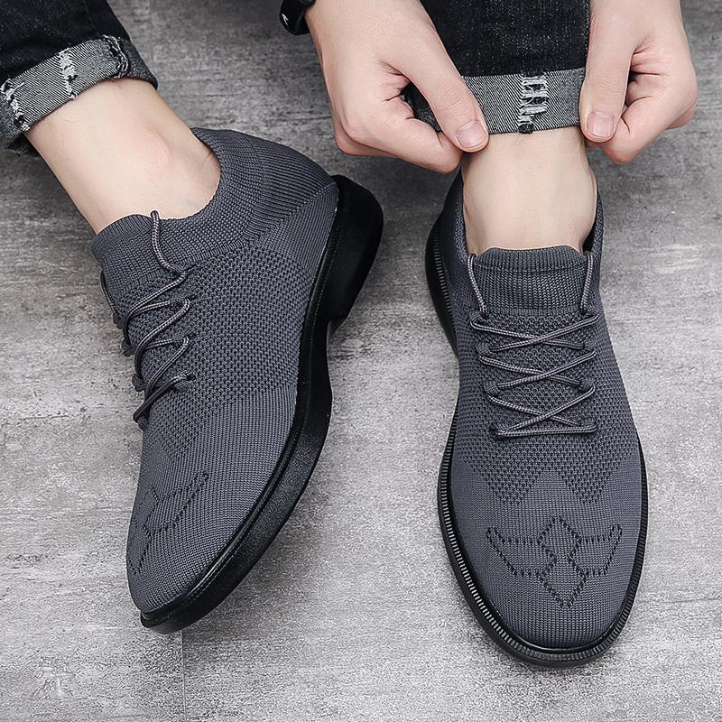 Tide Men's Office Business Walking Shoes Young Male Students Walking Casual Sneakers Soccer Footwear