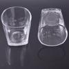 Set of 6 Transparent Square Glasses: Wine, Whiskey, Beer, Water - Thick Tempered Glass Cups