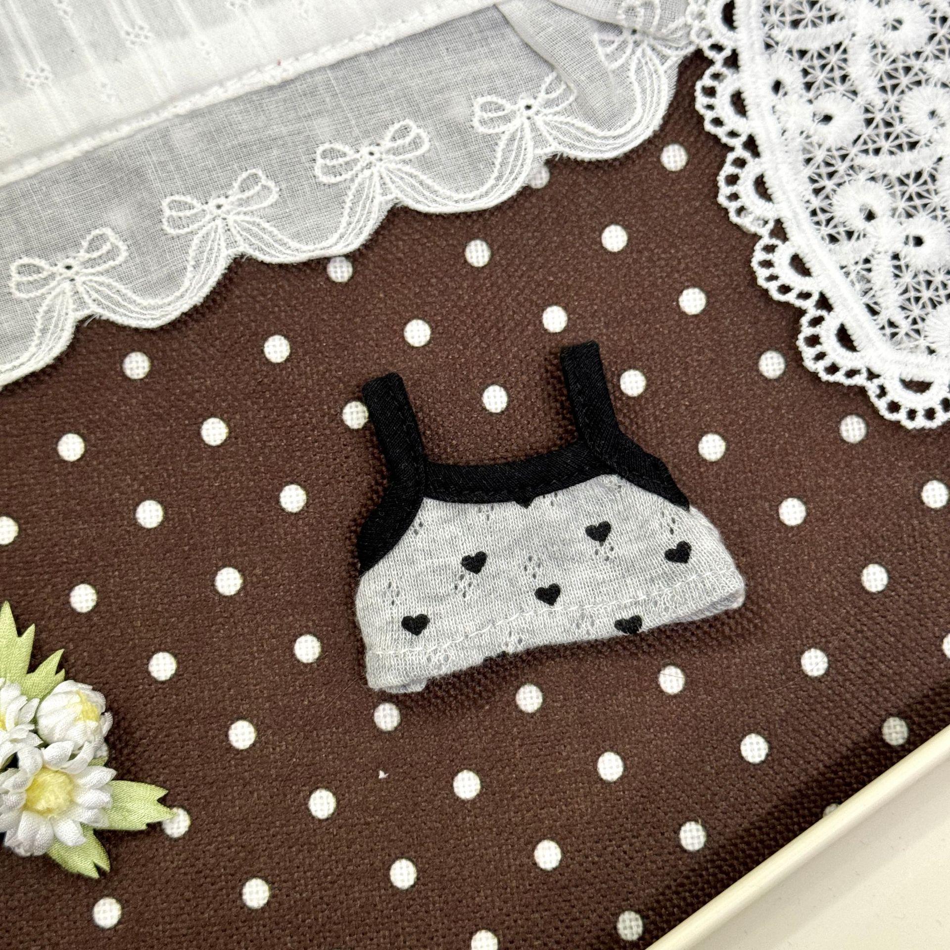 14cm Medium Potato Doll with Summer Strappy Vest and 10cm Cotton Crying Doll Outfit