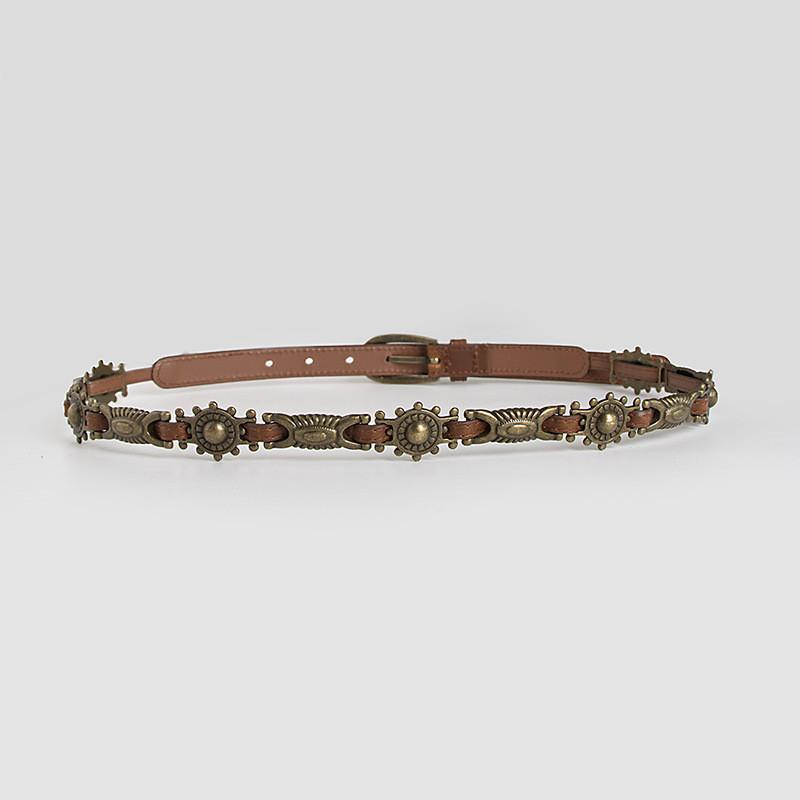 

Alloy Punk Belt Buckle With Geometric Shape For Casual Wear Brown Copper