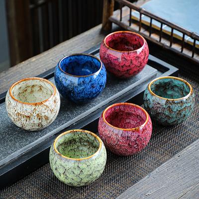 Teacup Single Cup Kiln Change Tianmu Glaze Jianzhan Master Cup Tea Cup Ceramic Espresso Cup Kiln Change Glaze