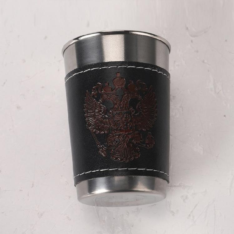 Party-Schnapsgläser Halskettenbecher Leicht zu tragende Schnapsgläser mit Lederhülle Camping Reisen Kaffeetasse