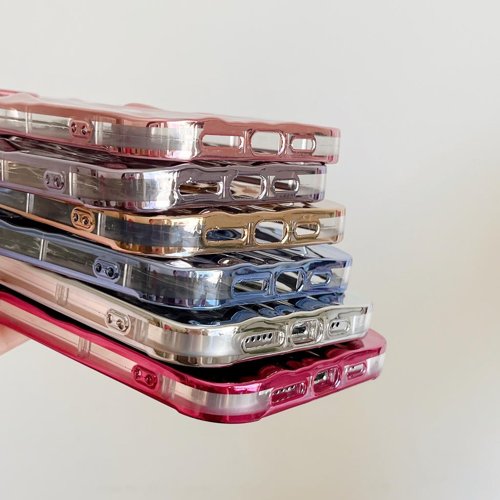 Solid Color Electroplated Wrinkle Texture Compatible with iPhone 17 Pro Max Phone Case Apple 16 New Model 14/15 High-end Feel