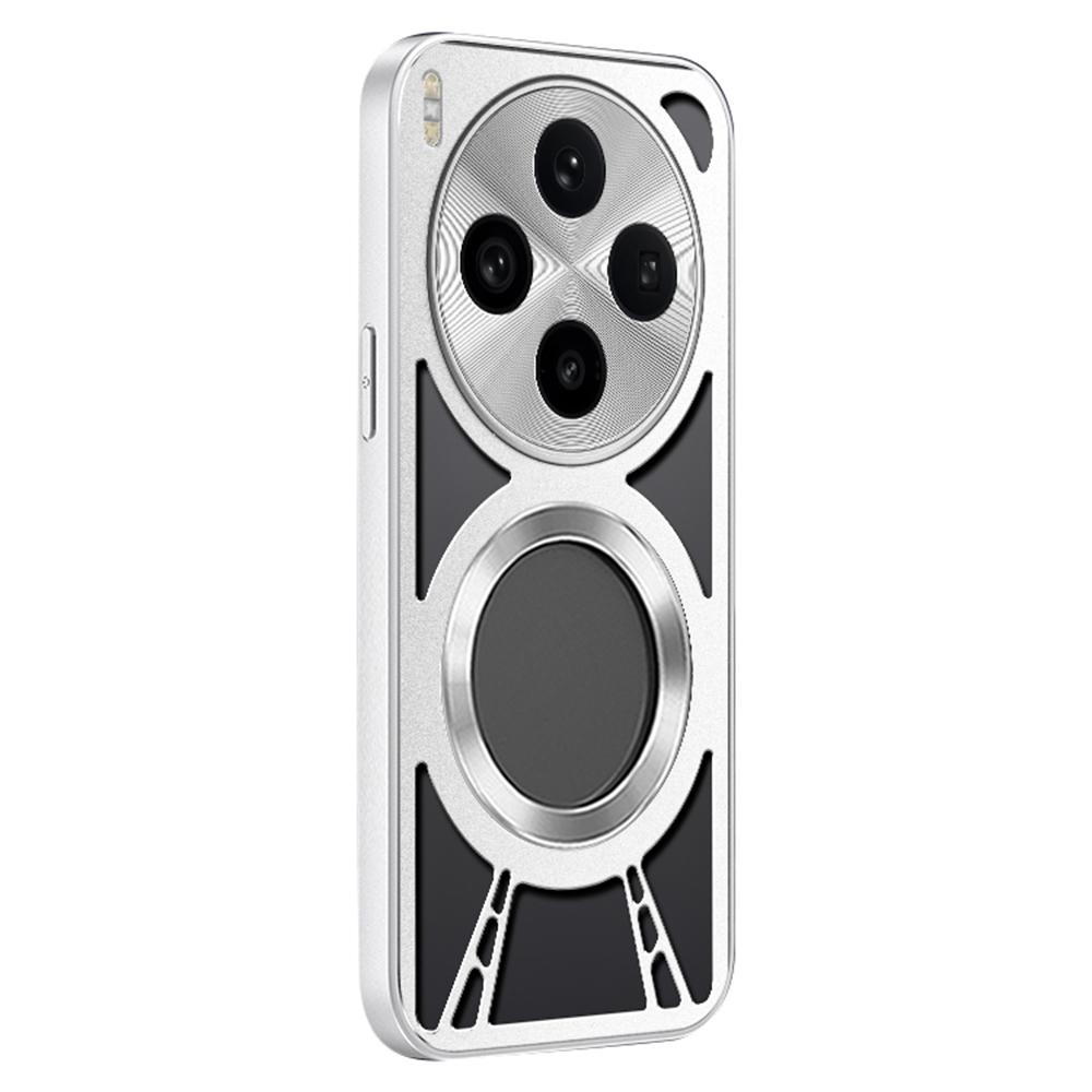 

For vivo X300 5G Magnetic Case Hollow Heat Dissipation Silicone + PC + Metal Bumper Phone Cover