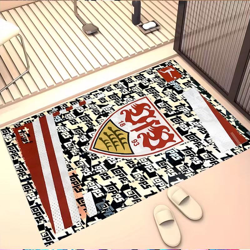 VfB Stuttgart Print Rug, Washable Floor Carpet, For Entryway Dorm Laundry Room Office Study, Home Decor Birthday Christmas Gift