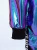 Girls Dance Clothing Set Glossy Metallic Workout Top and Pocket Pants Hip Hop Jazz Street Performance Outfit