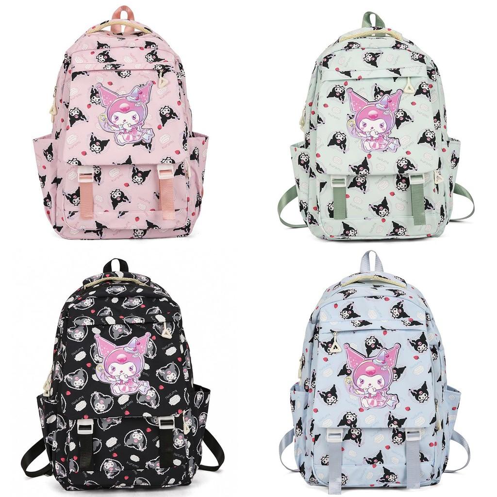Stylish Nylon Backpack For Girls Large Capacity Cute Cartoon School Bag For Students